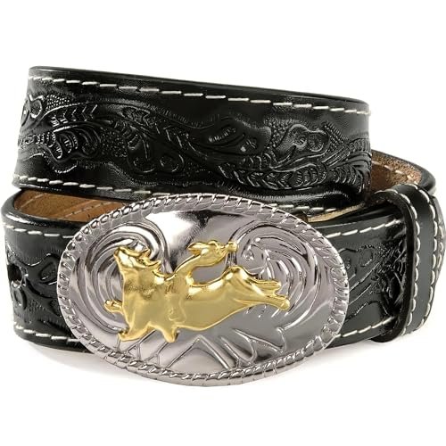 Nocona Boys' Tooled Leather Western Belt