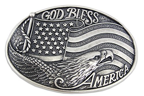 Nocona Bear Oval Silver Belt Buckle